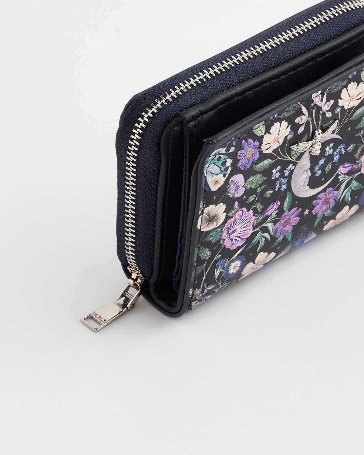 Selene Print Small Wallet in Navy