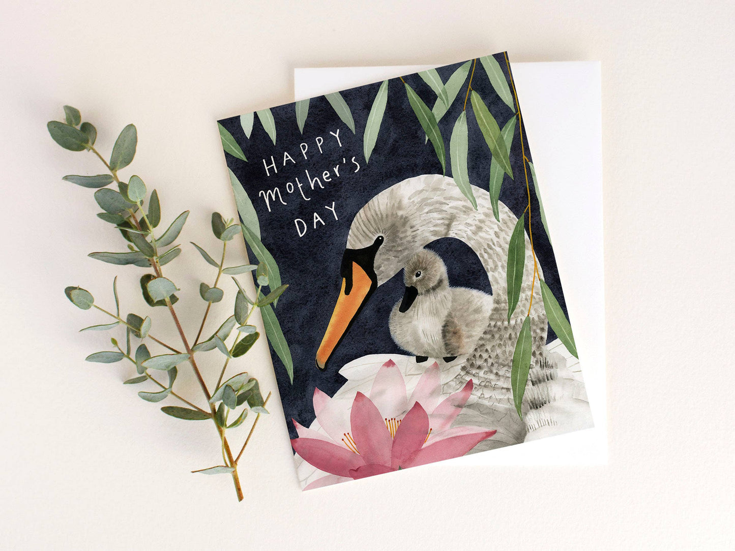 Tarjeta de felicitación de la Madre Cisne
