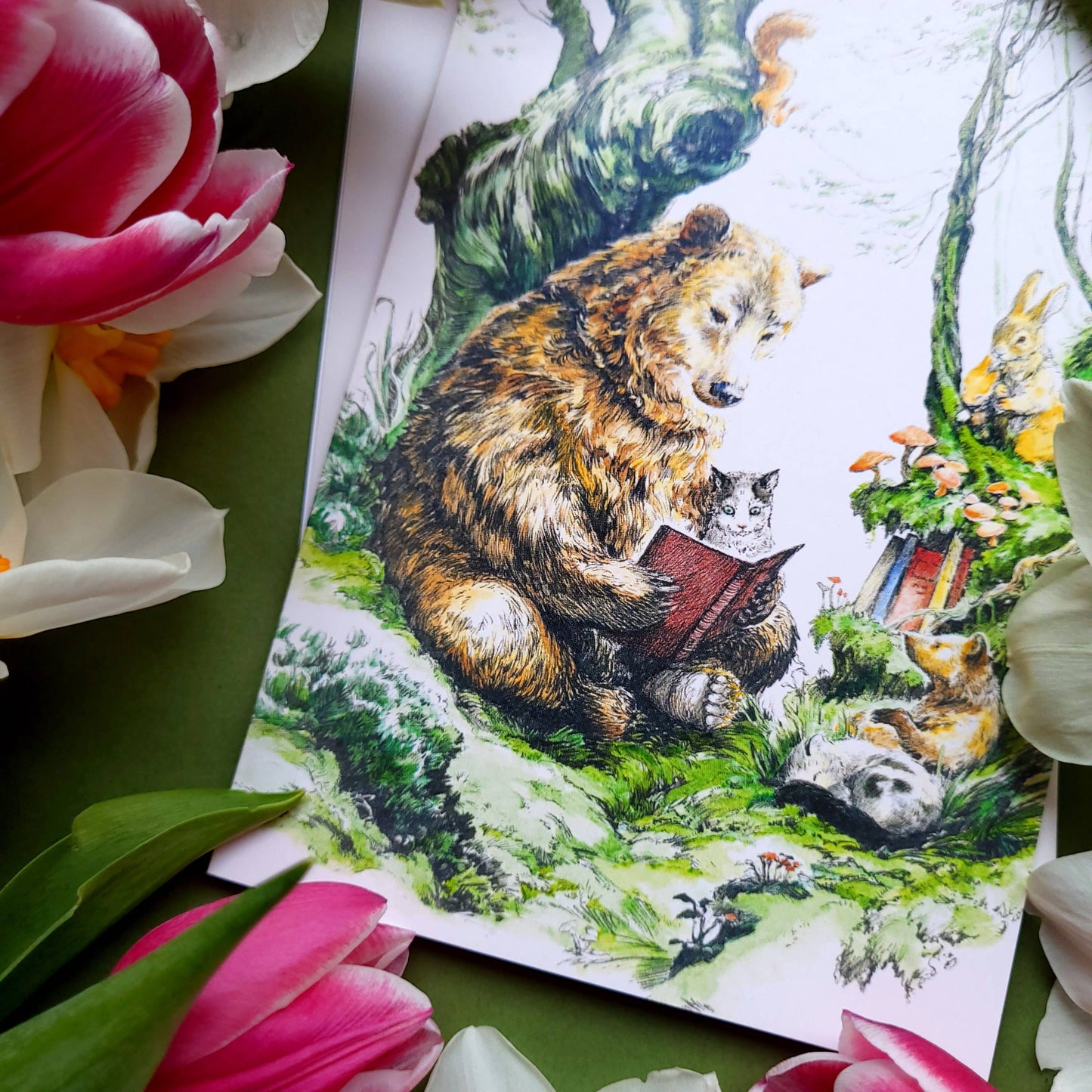 Tarjeta del oso del bosque