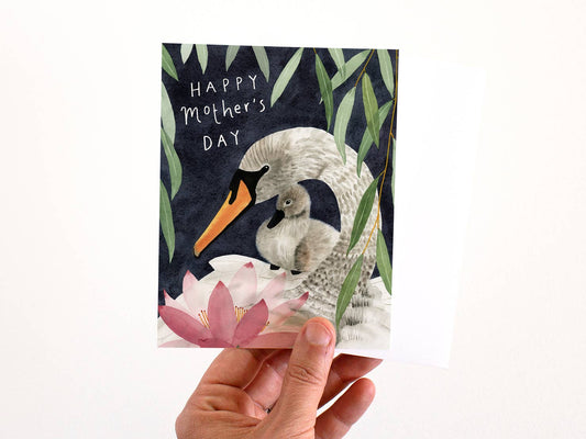 Mother Swan Greeting Card