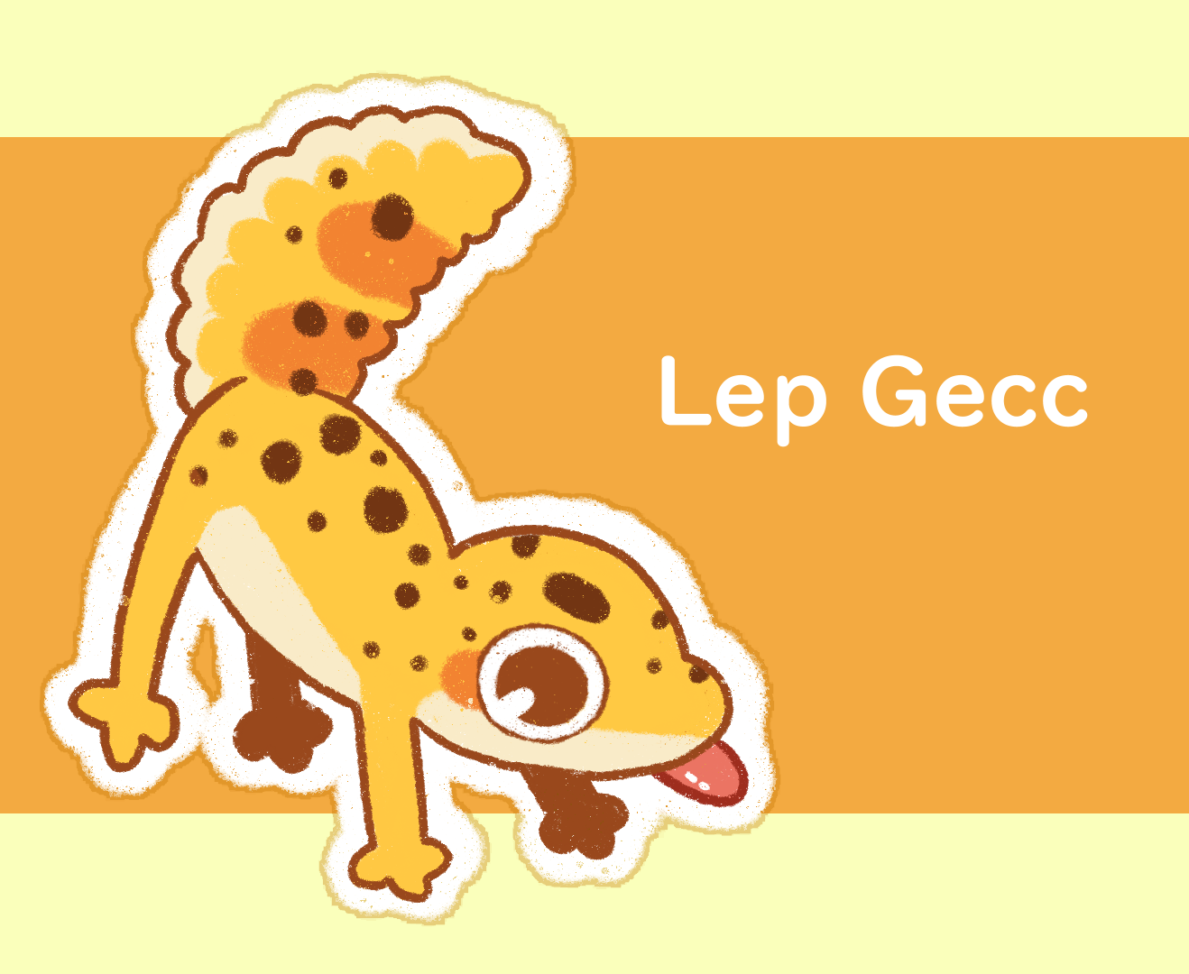 Leopard Gecko (Lep Gecc) Sticker