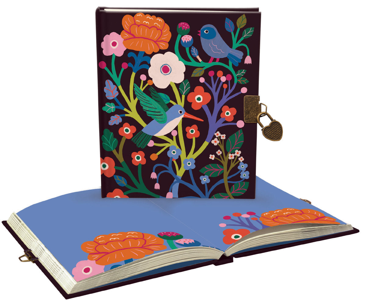 Libreta/diario con cerradura Birdsong