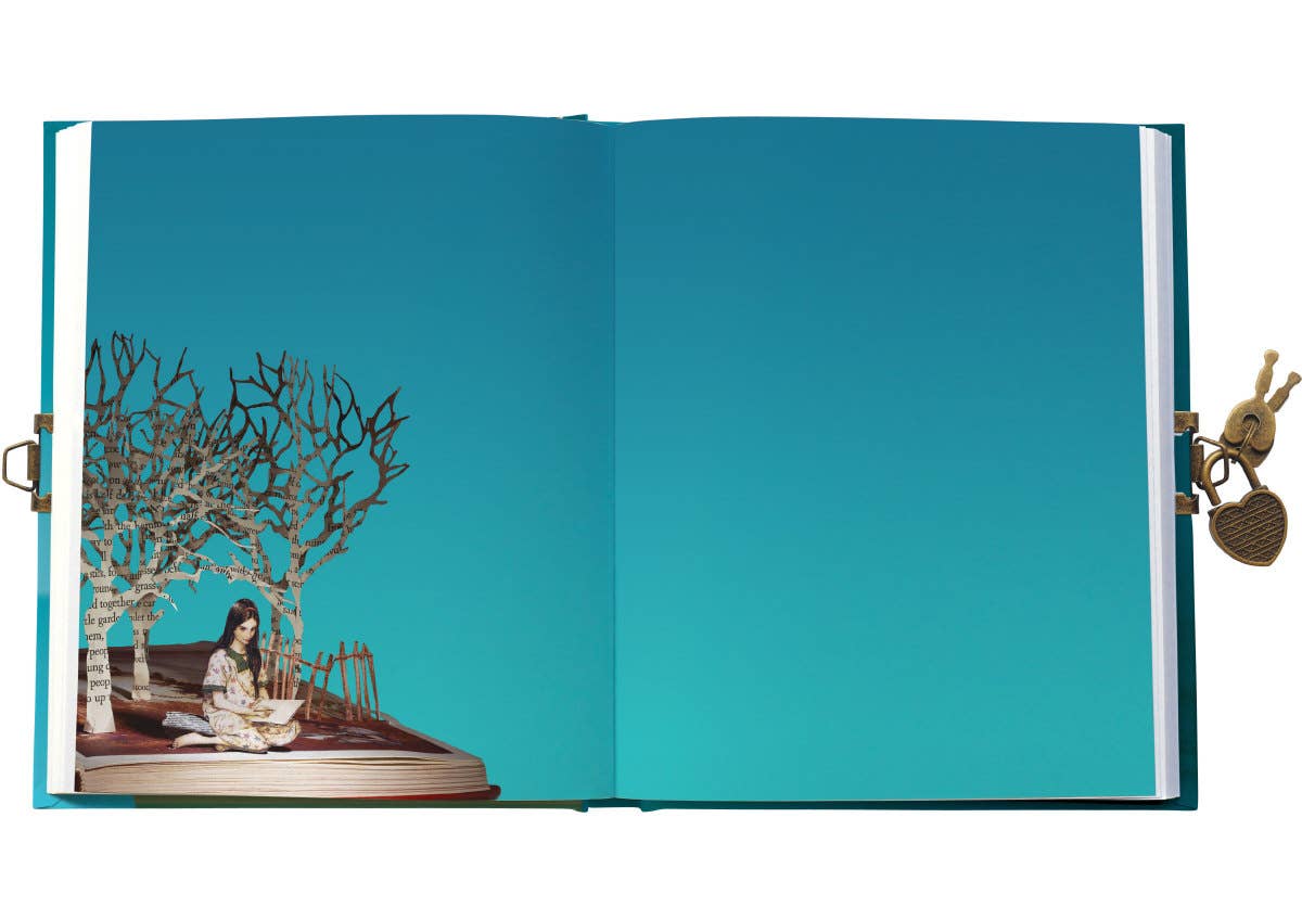 Libreta/diario con cerradura de princesa de cuento de hadas