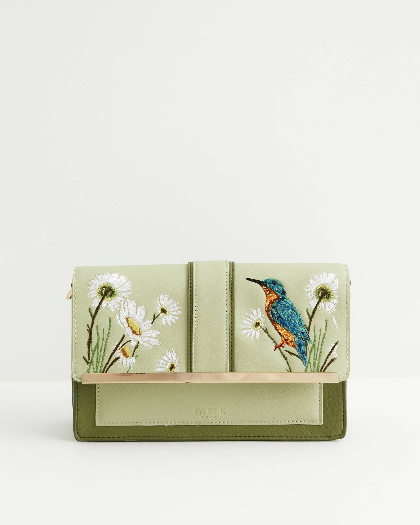 Bolso bandolera Kingfisher bordado