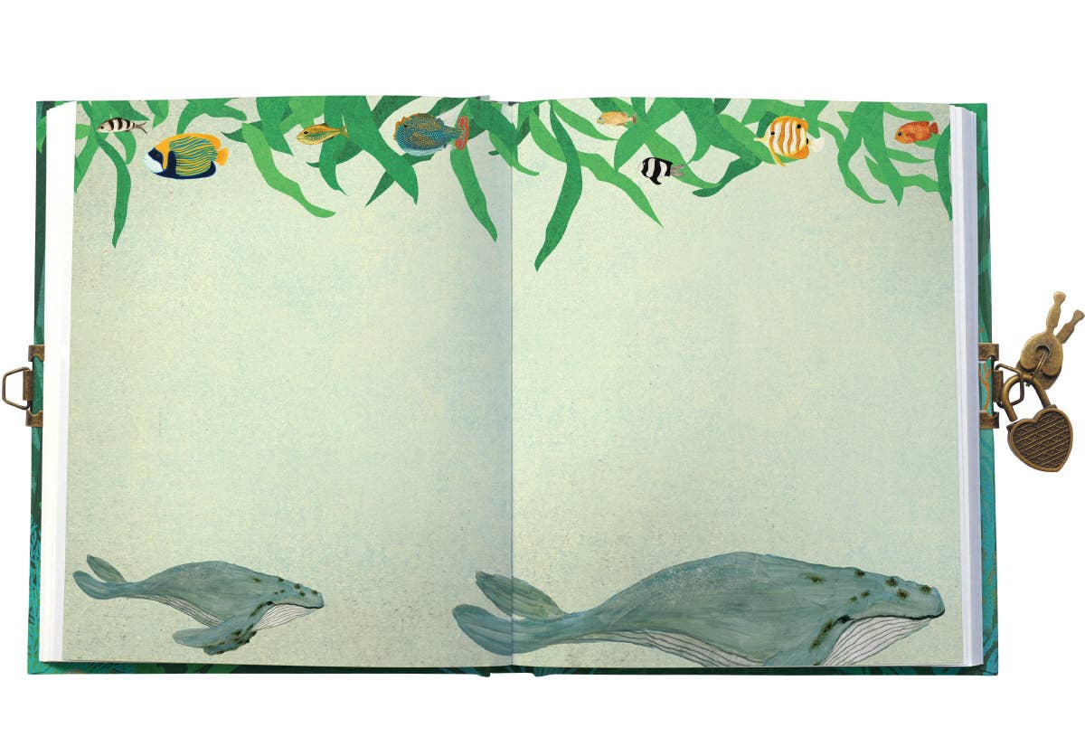 Cuaderno/diario con cerradura Whale Song