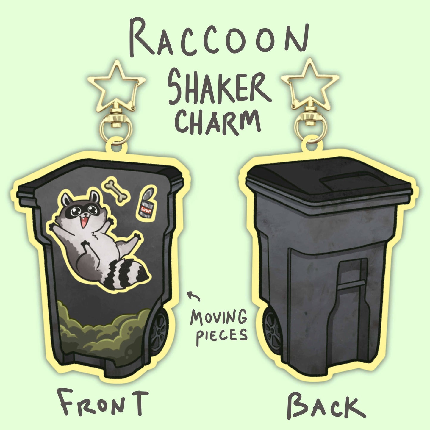Charm de mapache de Garbagechild (¡se puede agitar!)