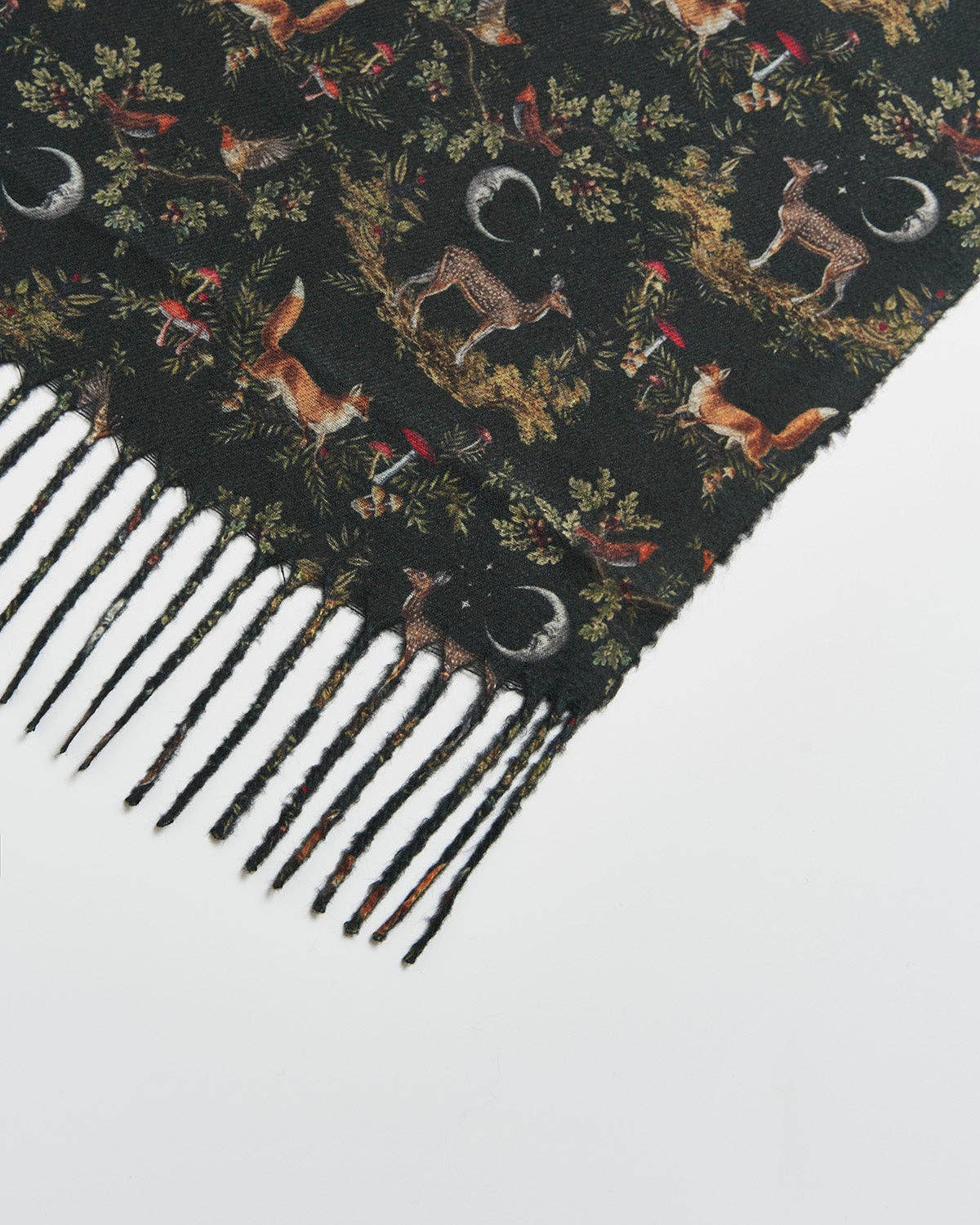 Into the Woods Tassel Scarf (Green)