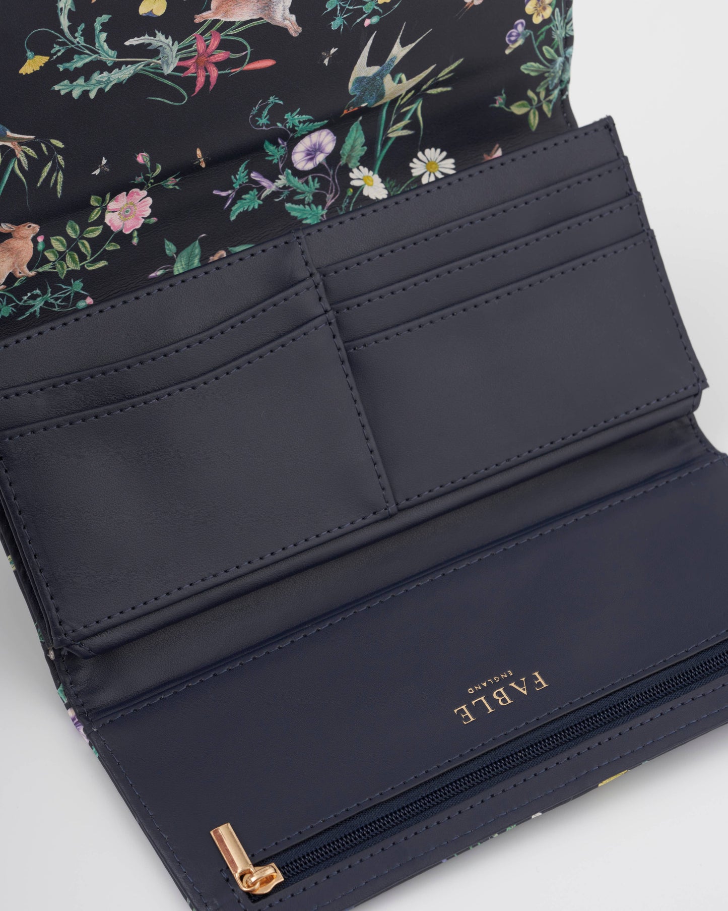 Fable Running Bunny Navy Large Wallet
