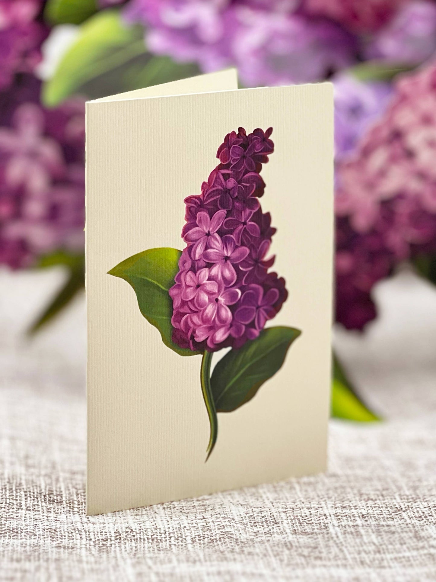 Garden Lilacs Pop-Up Greeting Card