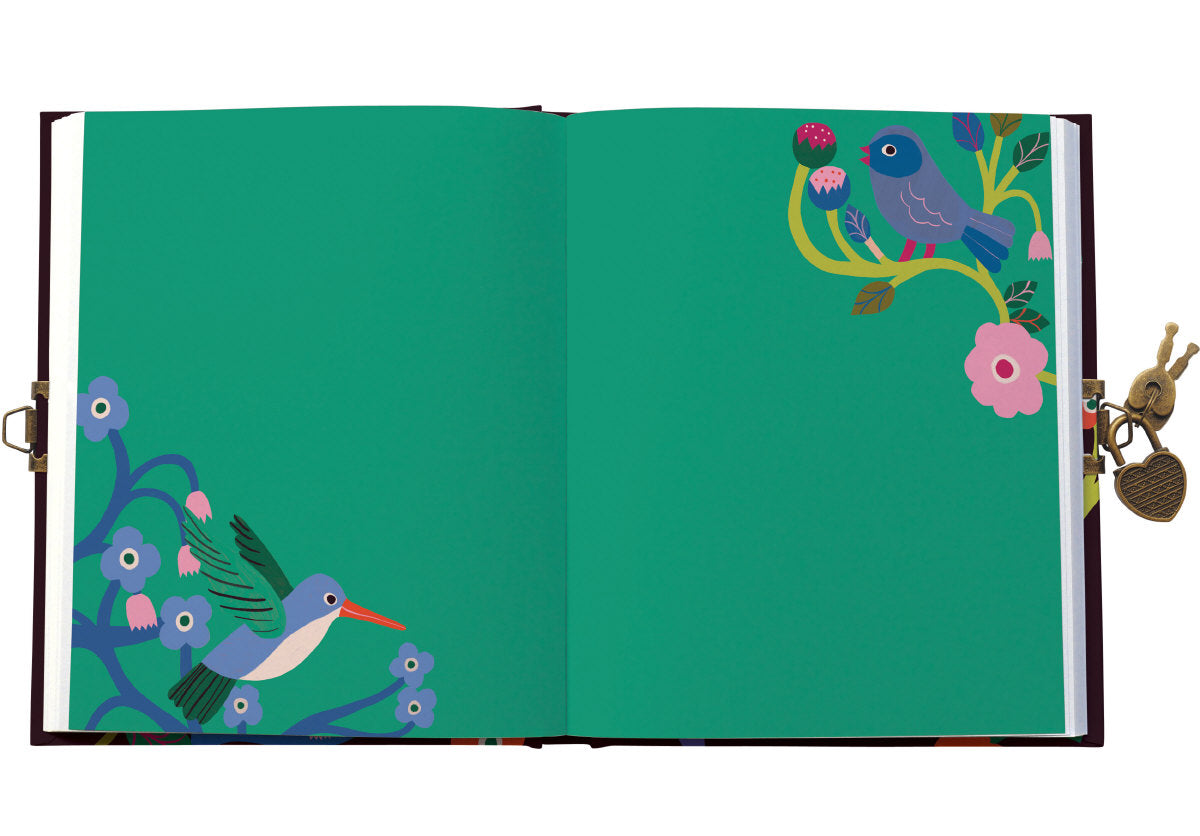 Libreta/diario con cerradura Birdsong