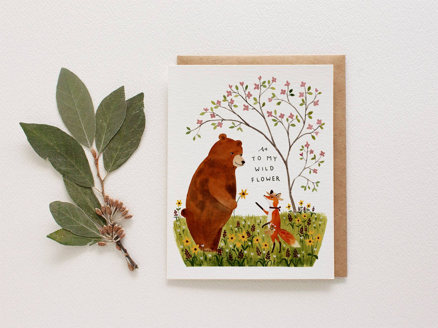 Tarjeta de felicitación "A mi flor silvestre"