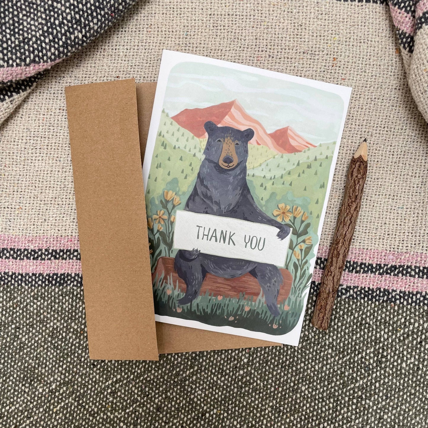 Tarjeta de agradecimiento del oso