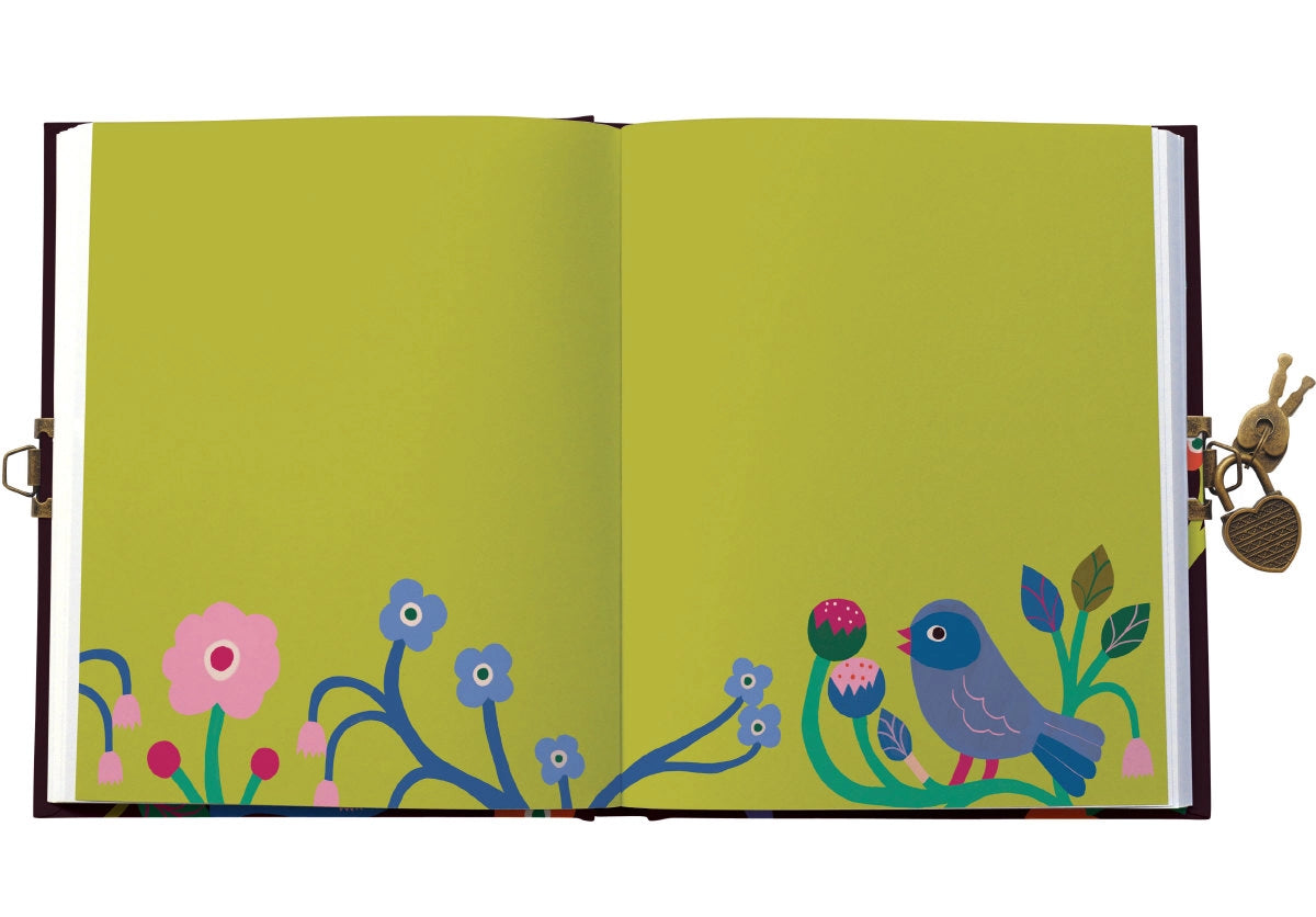Libreta/diario con cerradura Birdsong