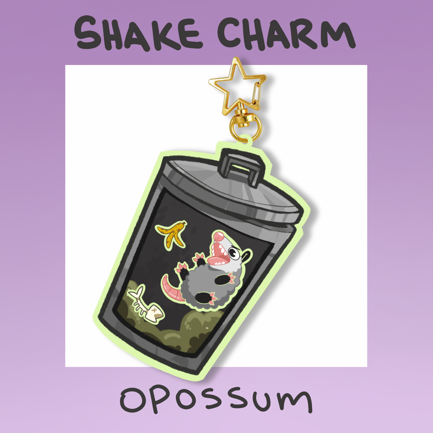 Charm de zarigüeya Trashbaby (¡se puede agitar!)