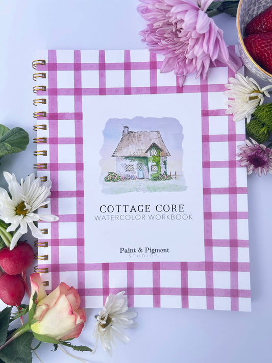 Cuaderno de trabajo de acuarela Cottage Core