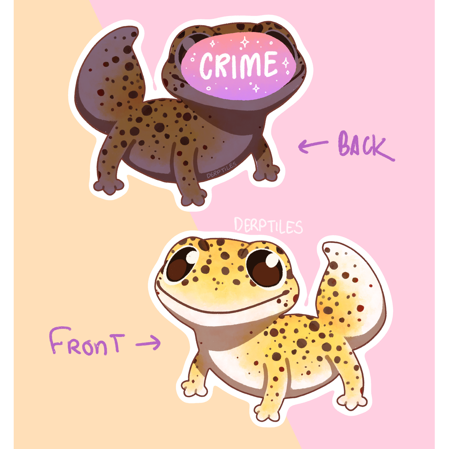 Charm 3D de gecko leopardo "Crimen"