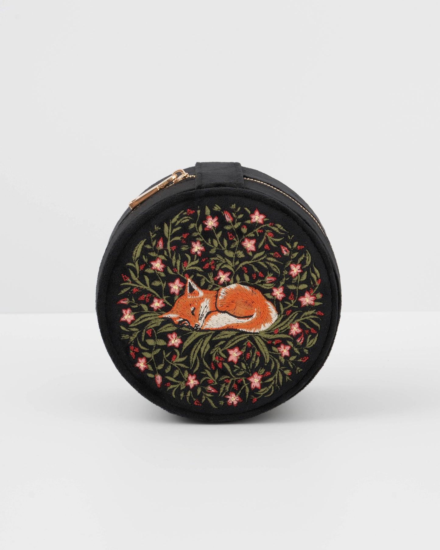 FABLE Sleepy Fox Round Jewelry Box
