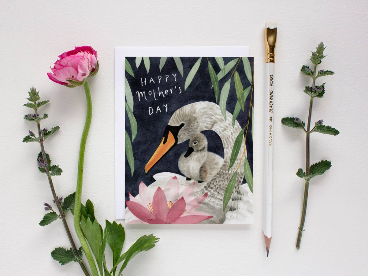 Tarjeta de felicitación de la Madre Cisne