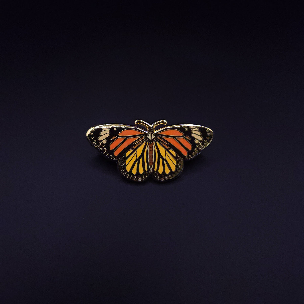 Leo - Zodiac Butterfly and Moth Pins- Monarch Butterfly