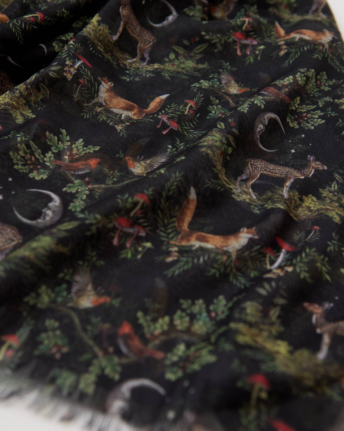 A Night's Tale Woodland Lightweight Scarf Midnight