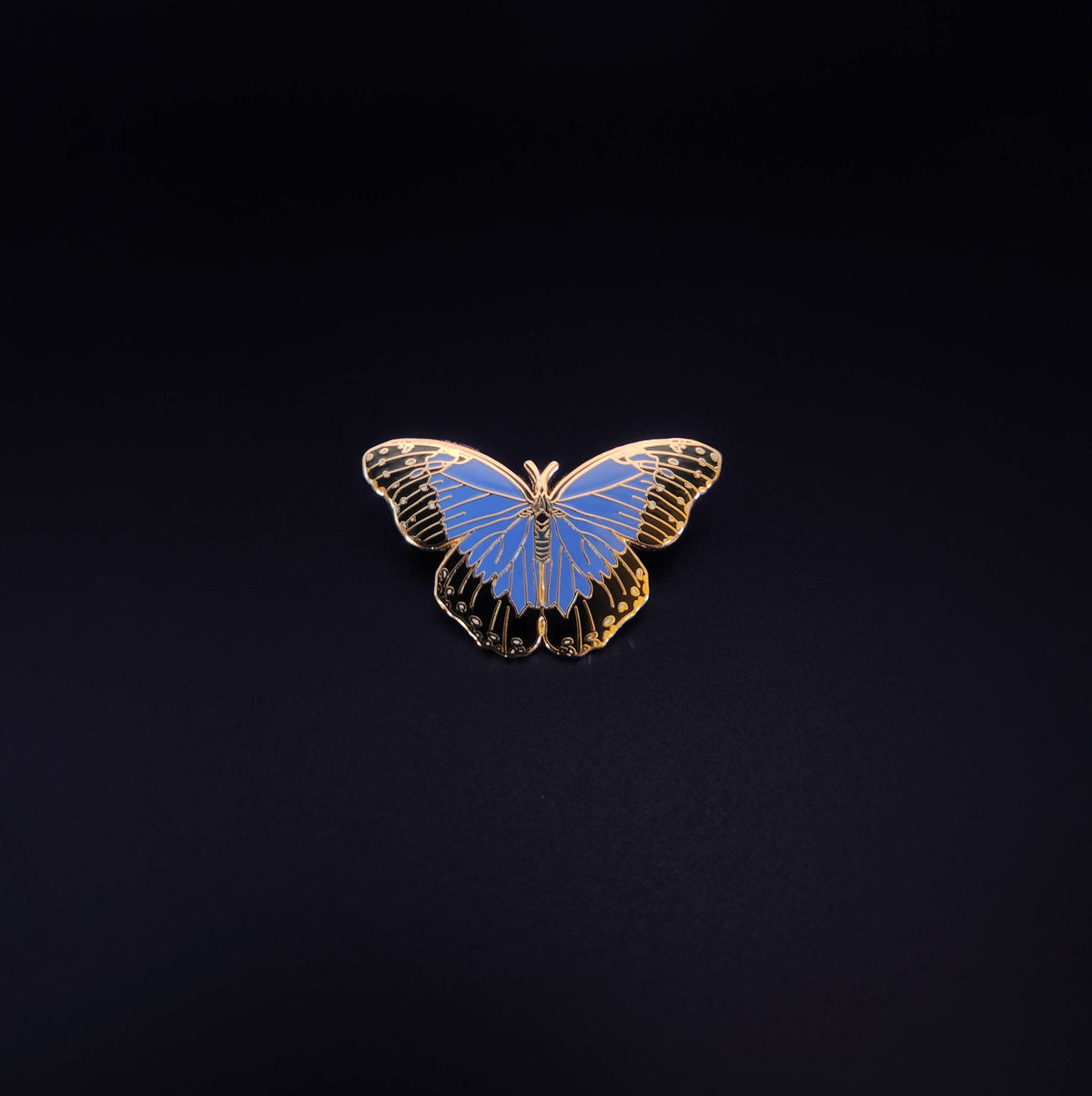 Libra - Zodiac Butterfly and Moth Pins- Blue Morpho