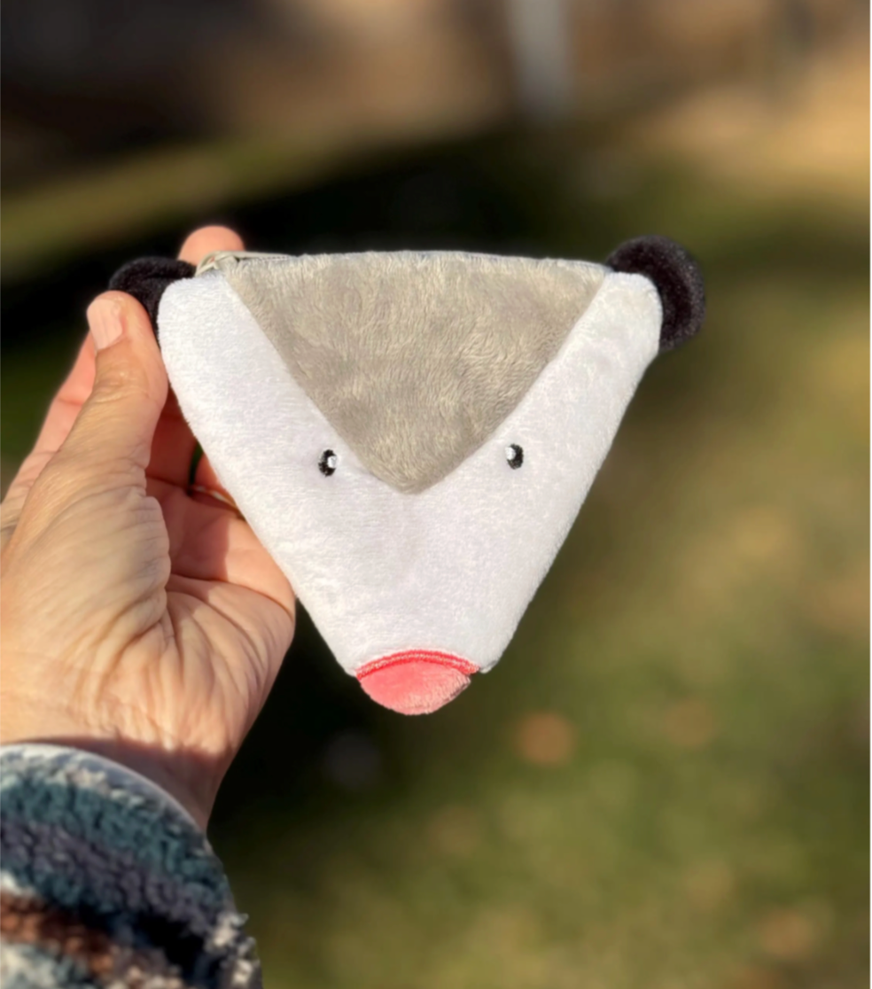 Opossum Soft Coin Purse Pouch Key Chain