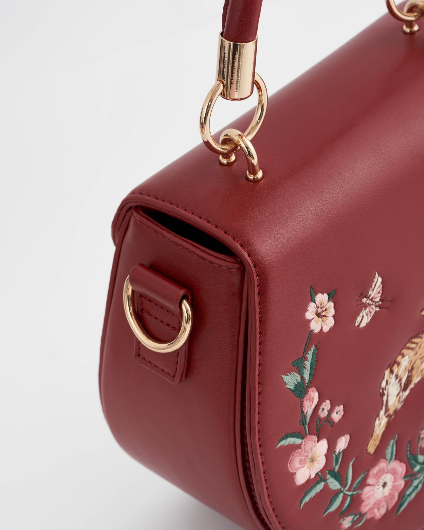 Bolso de mano Running Bunny color burdeos