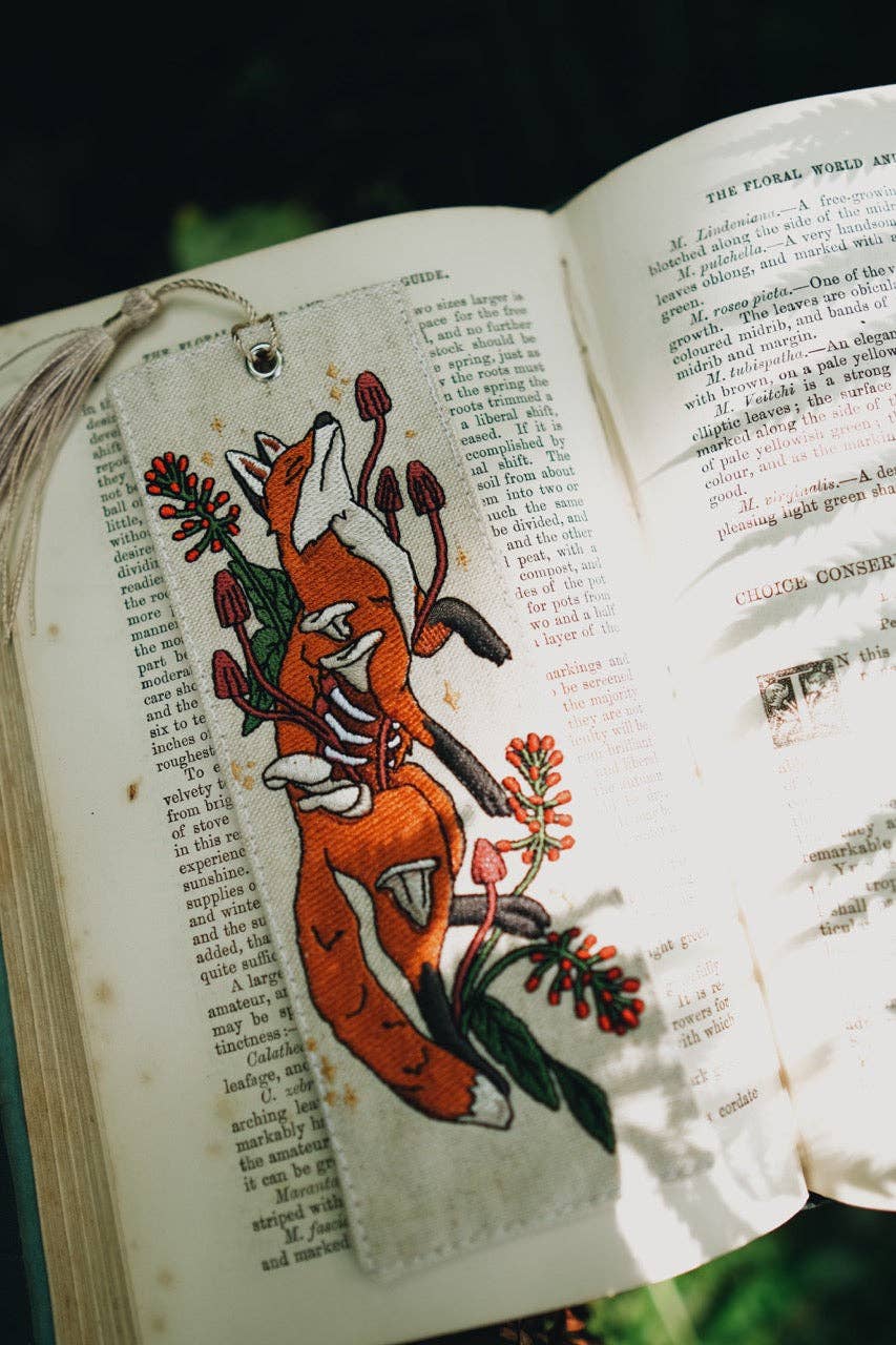 Autumn Fox | Embroidered Bookmark