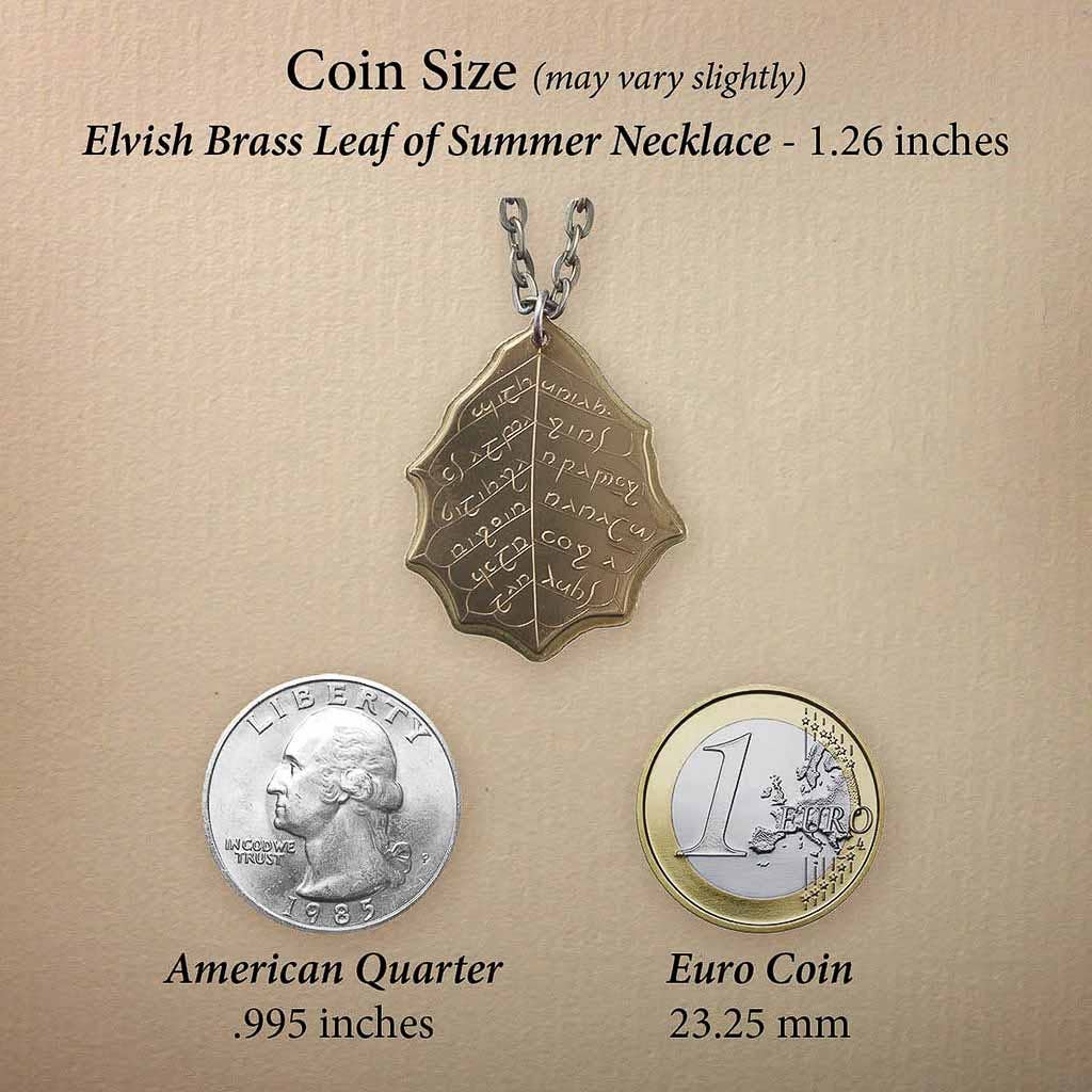 Elvish Brass Leaf Necklace (Leaf of Sapphire)