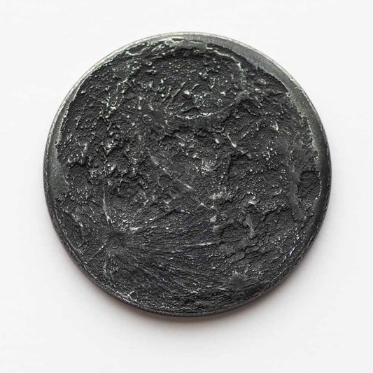 Black Iron Large Super New Moon Coin - 1.5