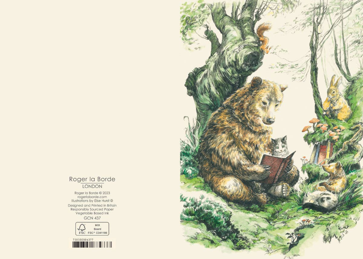 Tarjeta del oso del bosque