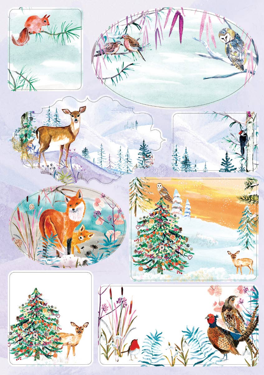Wild Winter's Song Sticker Labels Sheet