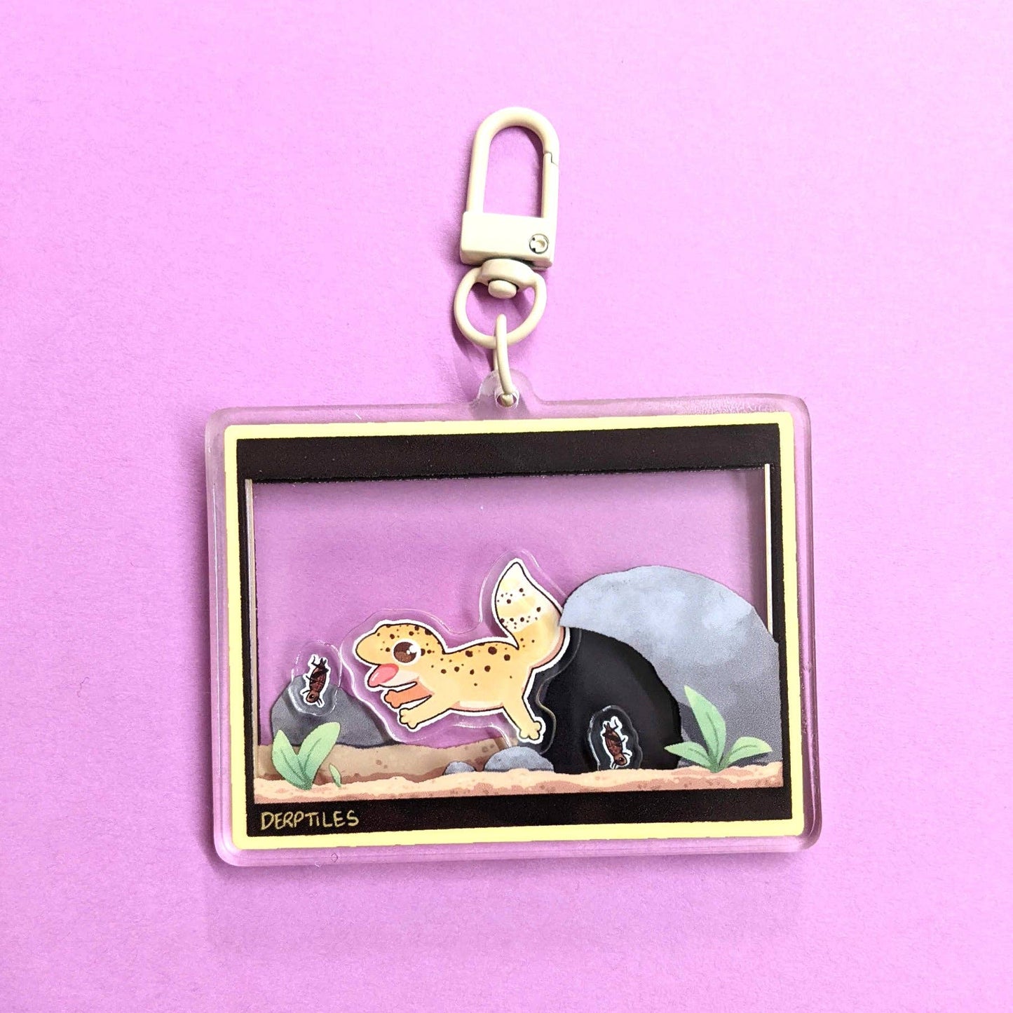 Charm para terrario de gecko leopardo (¡se puede agitar!)