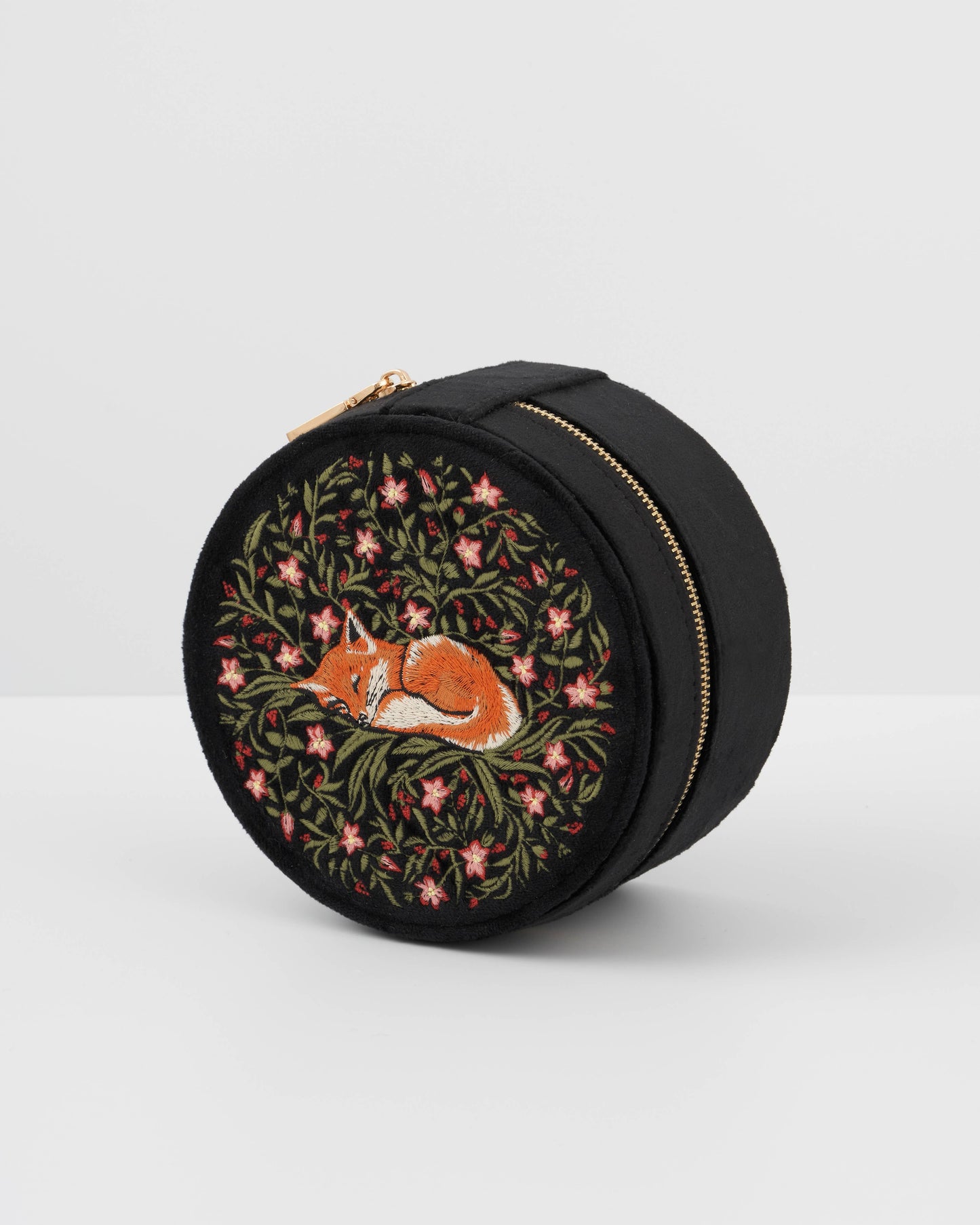 FABLE Sleepy Fox Round Jewelry Box