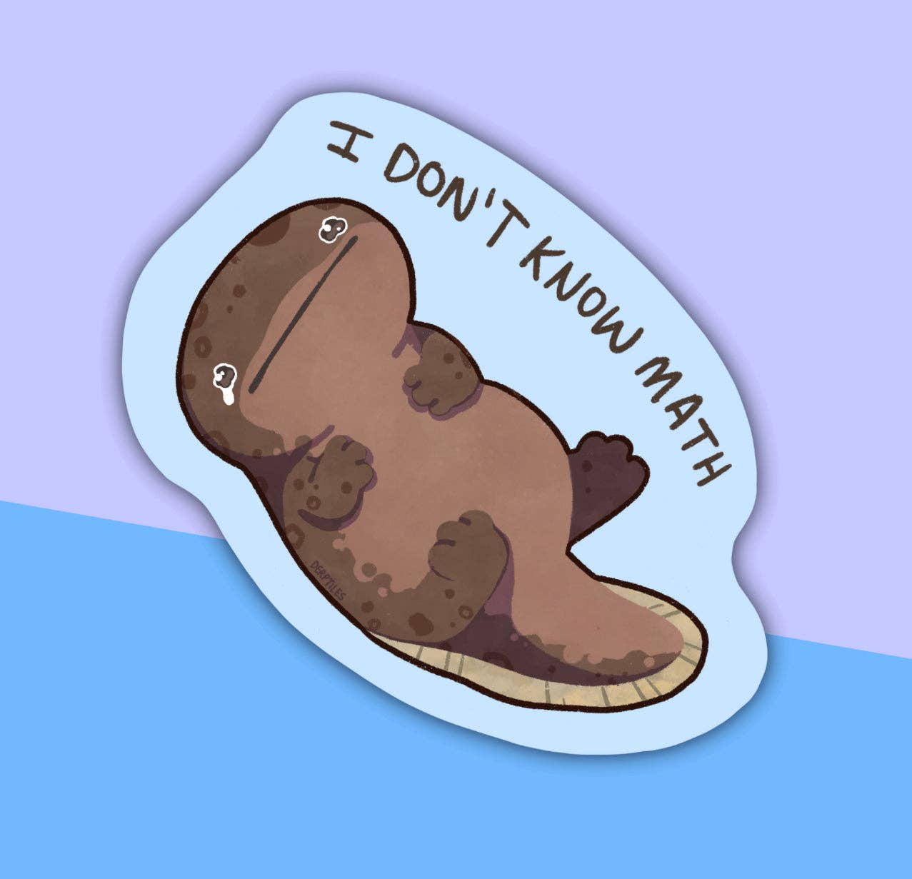 "Idk Math" Giant Salamander Sticker