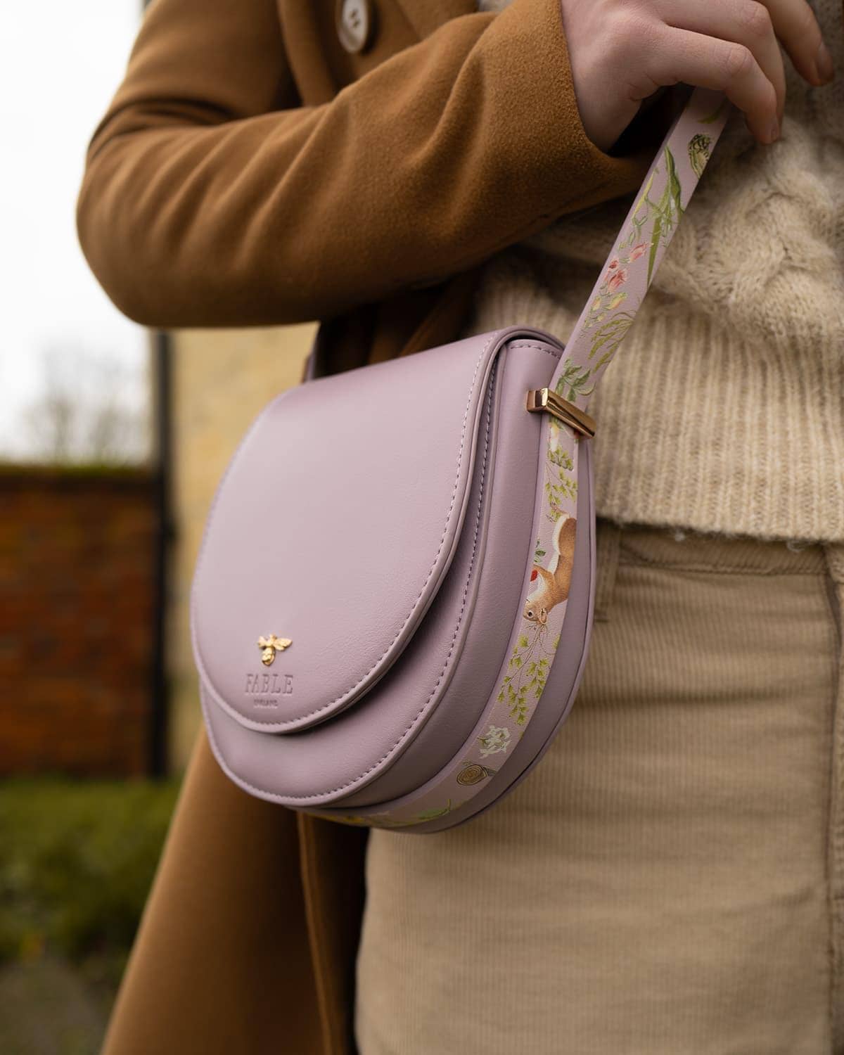 Meadow Creatures Saddle Purse (Lilac)