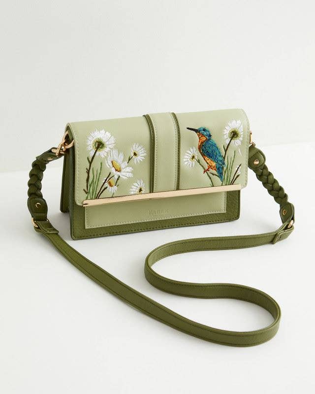 Bolso bandolera Kingfisher bordado