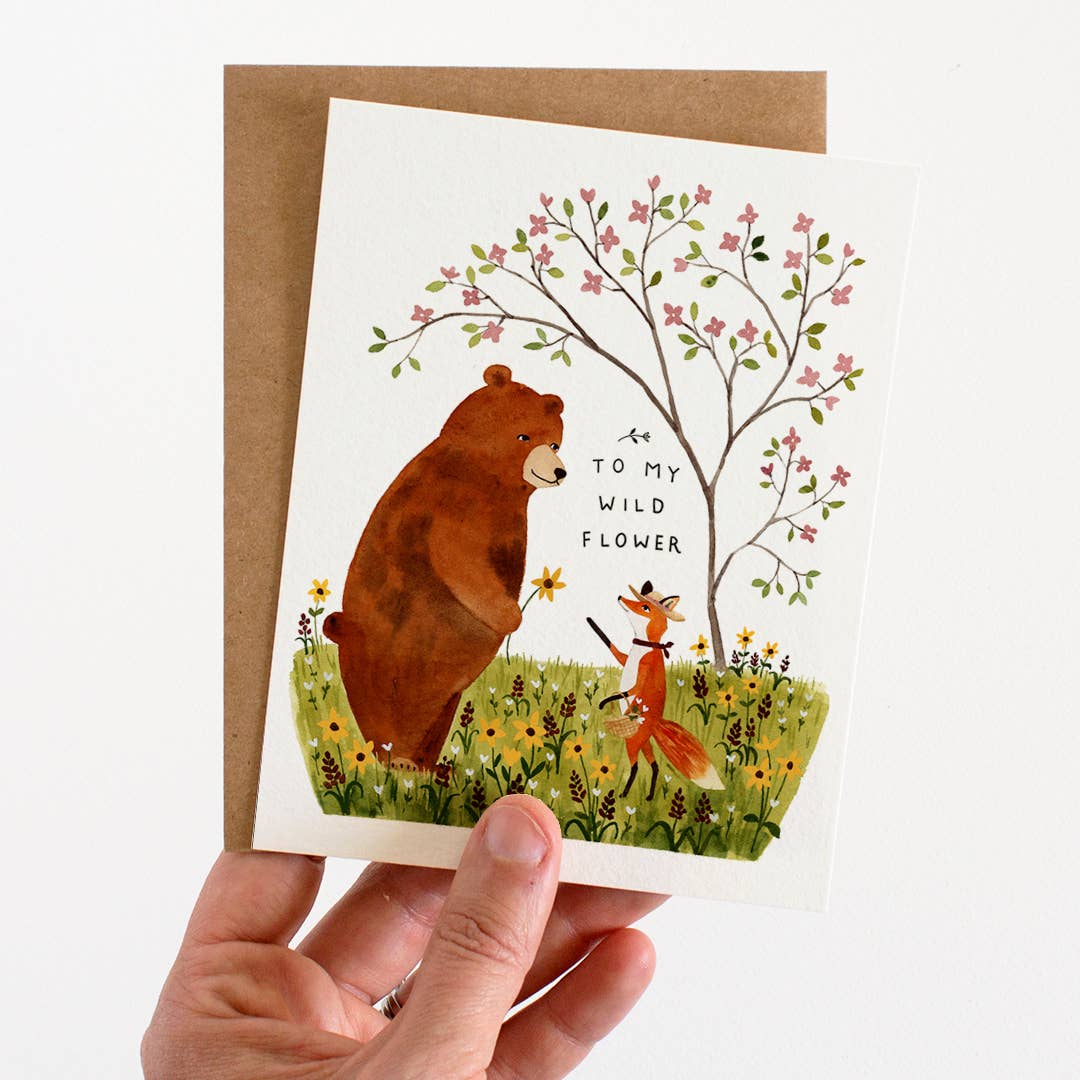 Tarjeta de felicitación "A mi flor silvestre"