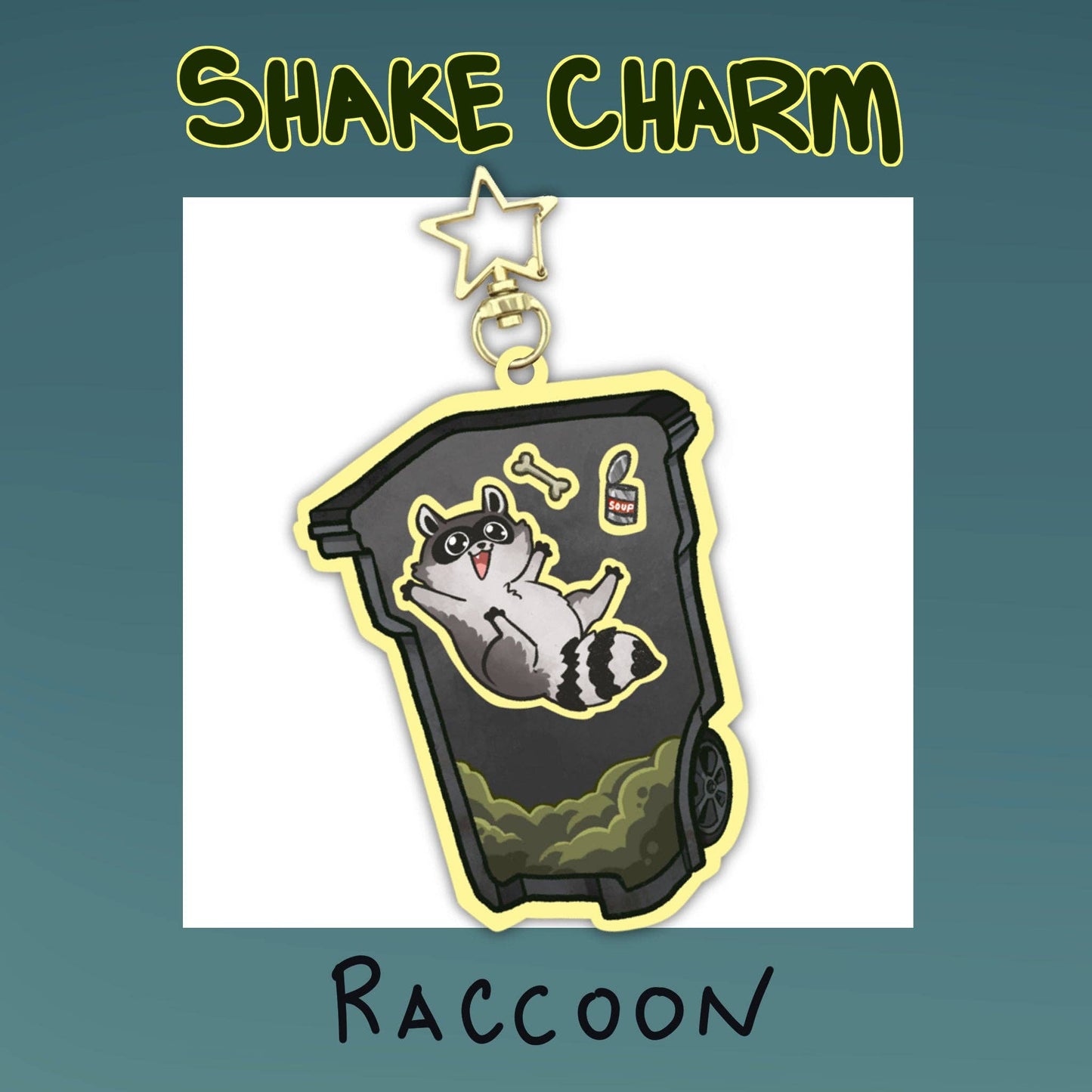 Charm de mapache de Garbagechild (¡se puede agitar!)