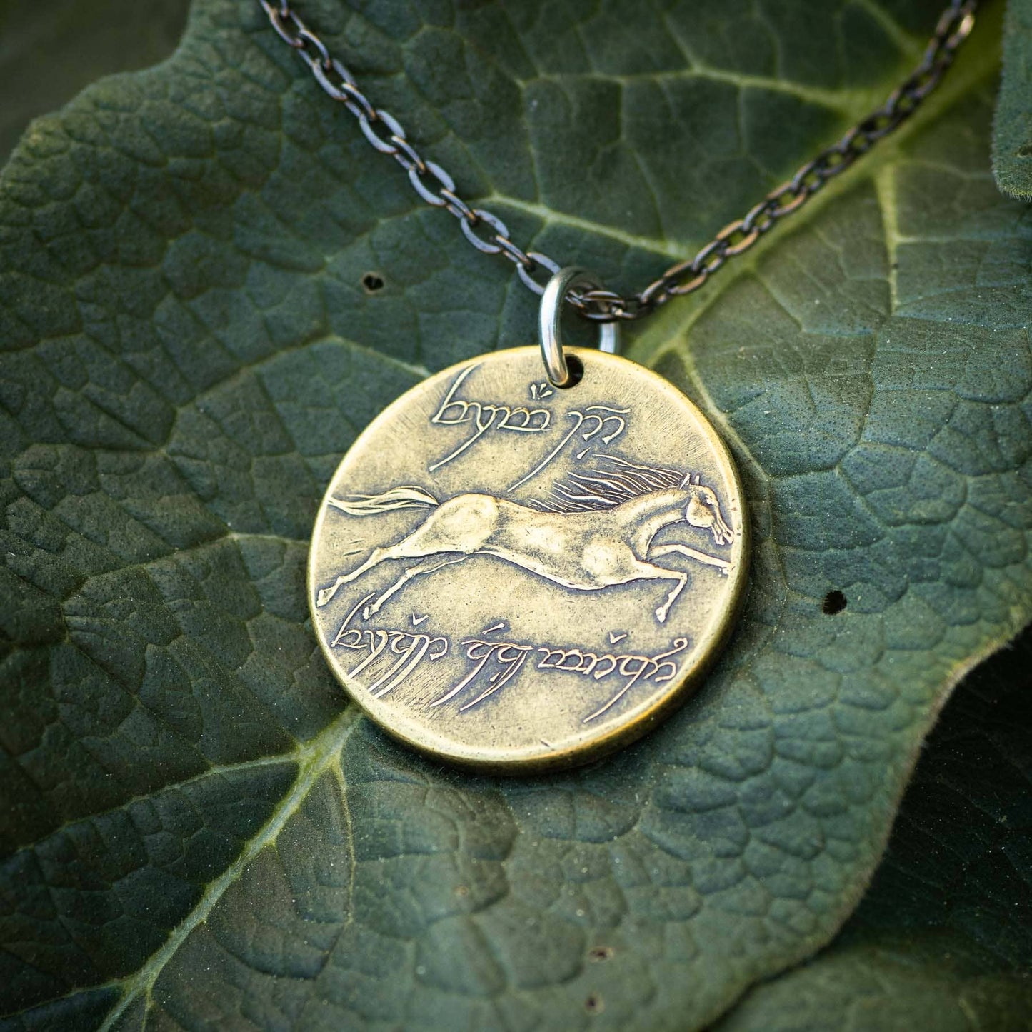 THE WAR OF THE ROHIRRIM™ Brass Stallion Necklace