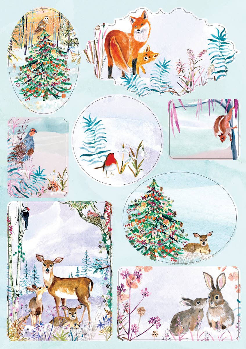 Wild Winter's Song Sticker Labels Sheet