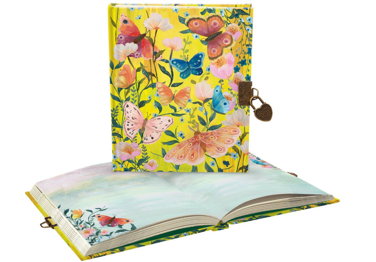 Butterfly Ball Sunshine Lockable Notebook