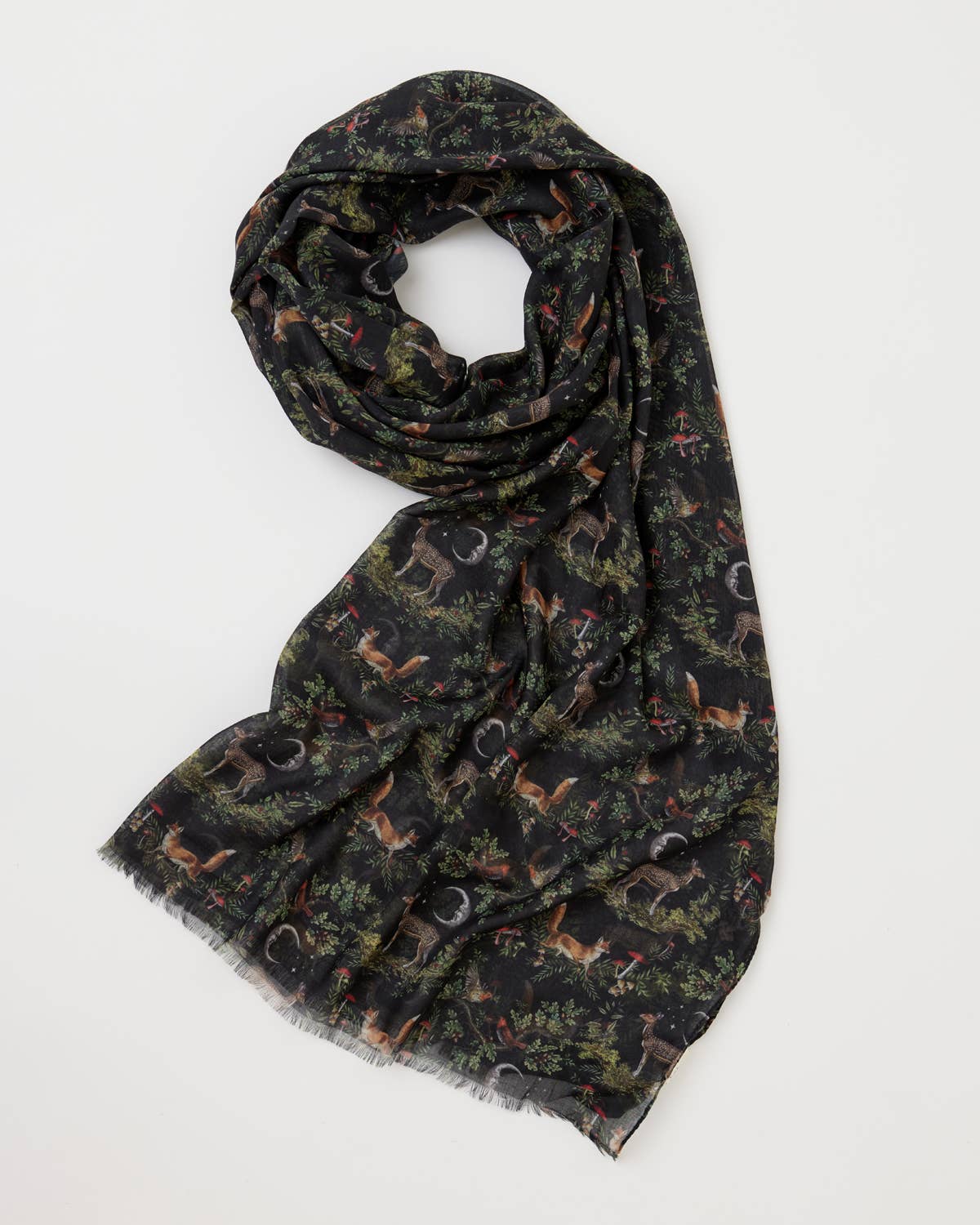 A Night's Tale Woodland Lightweight Scarf Midnight