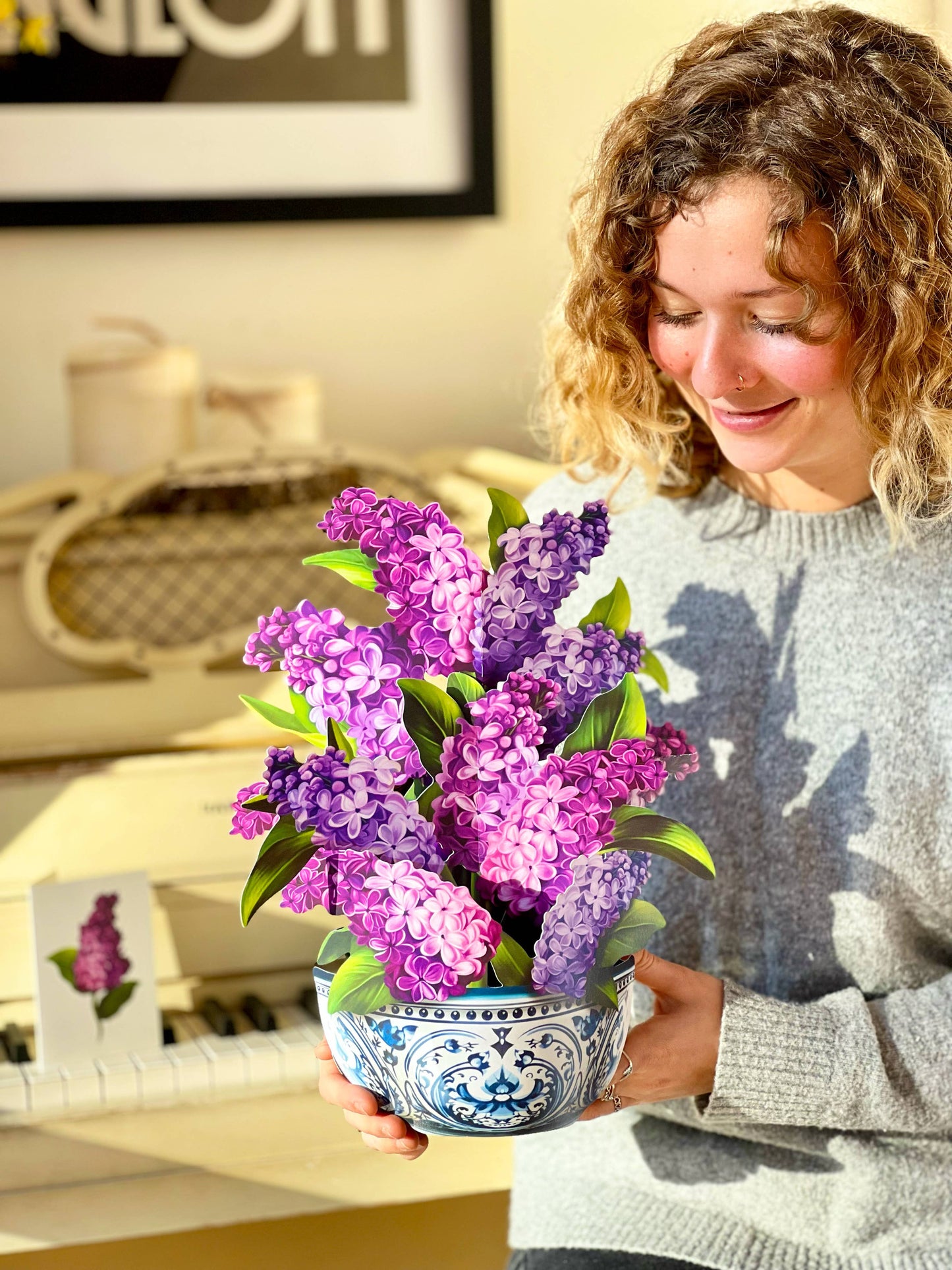 Garden Lilacs Pop-Up Greeting Card