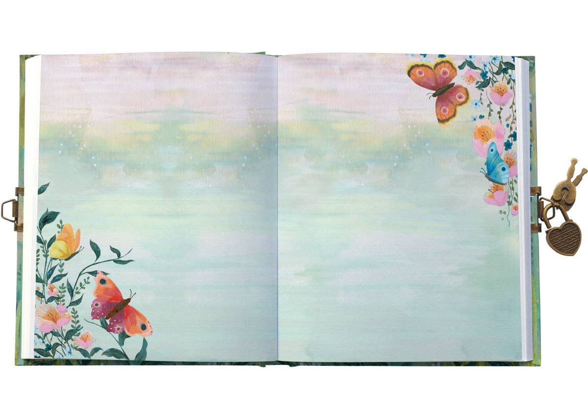 Butterfly Ball Sunshine Lockable Notebook