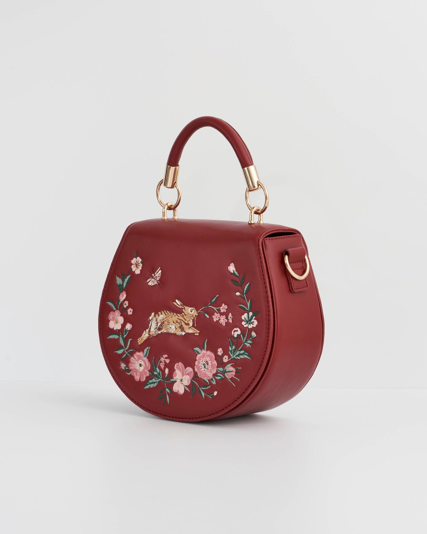 Bolso de mano Running Bunny color burdeos