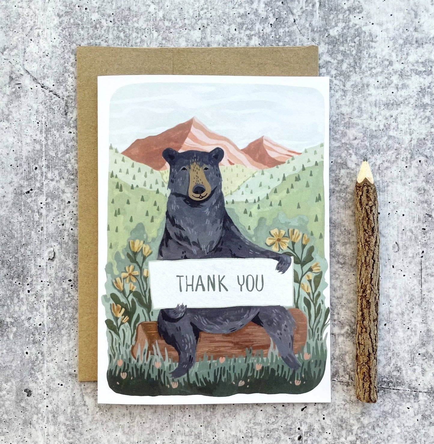 Tarjeta de agradecimiento del oso
