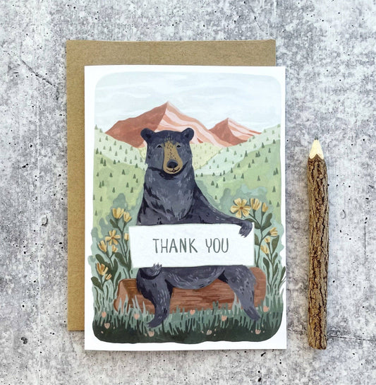Tarjeta de agradecimiento del oso