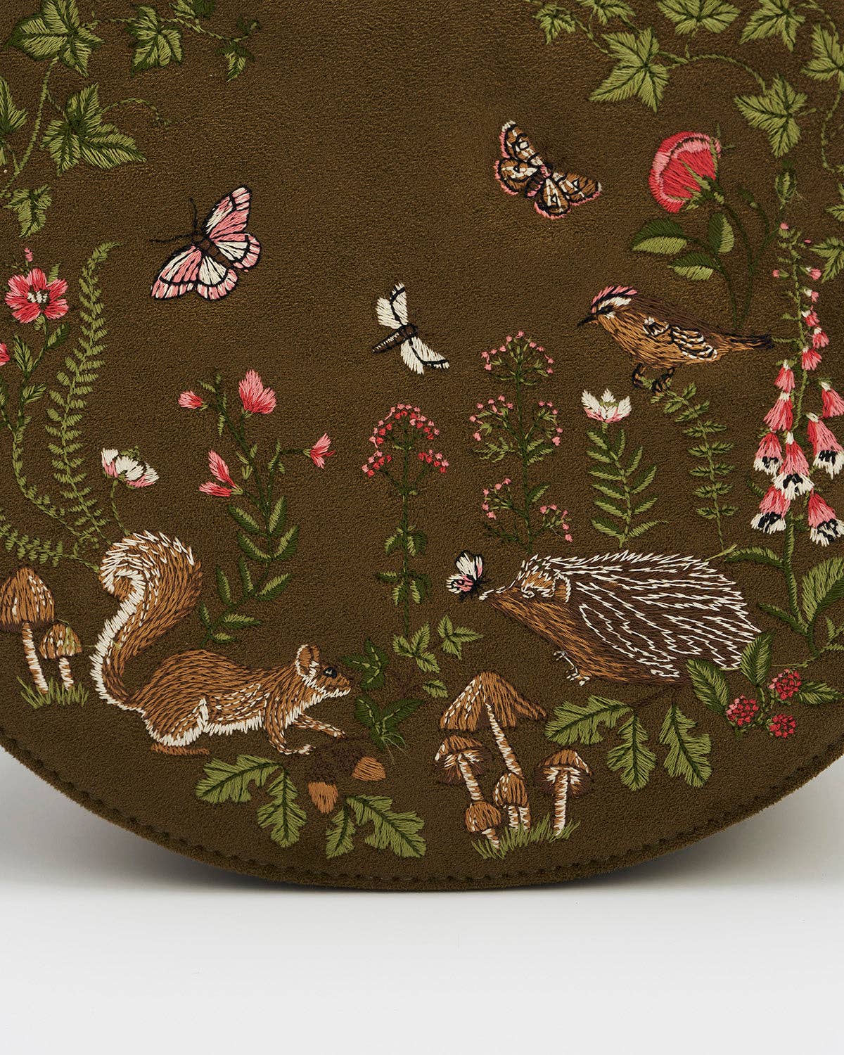 Charlotte Meadow Scene Embroidered Saddle Bag