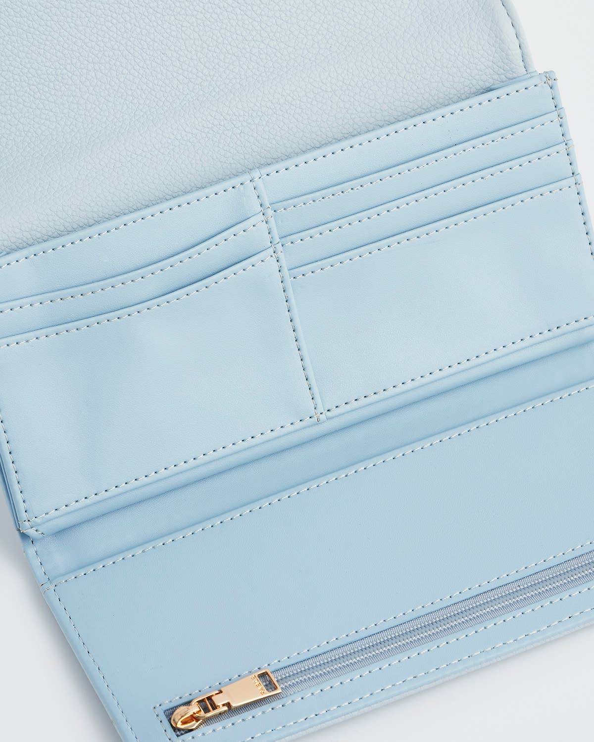 Bird Blue Embroidered Wallet